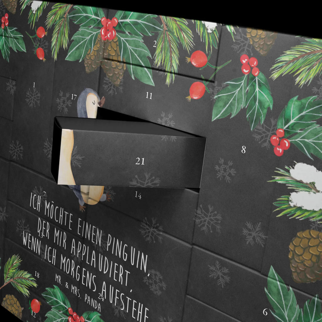 Fillable advent calendar Penguin march Penguins, North Pole, early riser, late riser, penguins