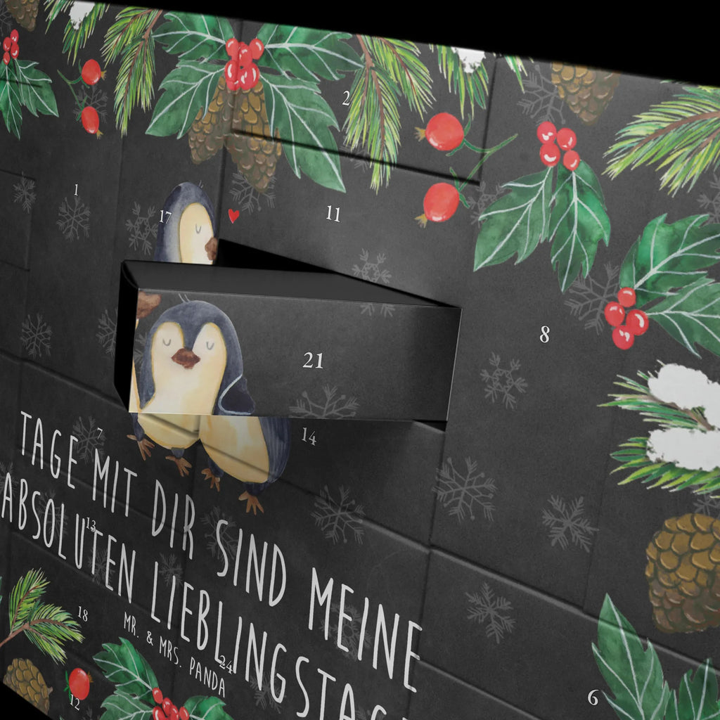 Fillable advent calendar Penguin embrace Penguins, North Pole, anniversary, wedding gift, lovers, wedding day, wedding, proof of love, love gift