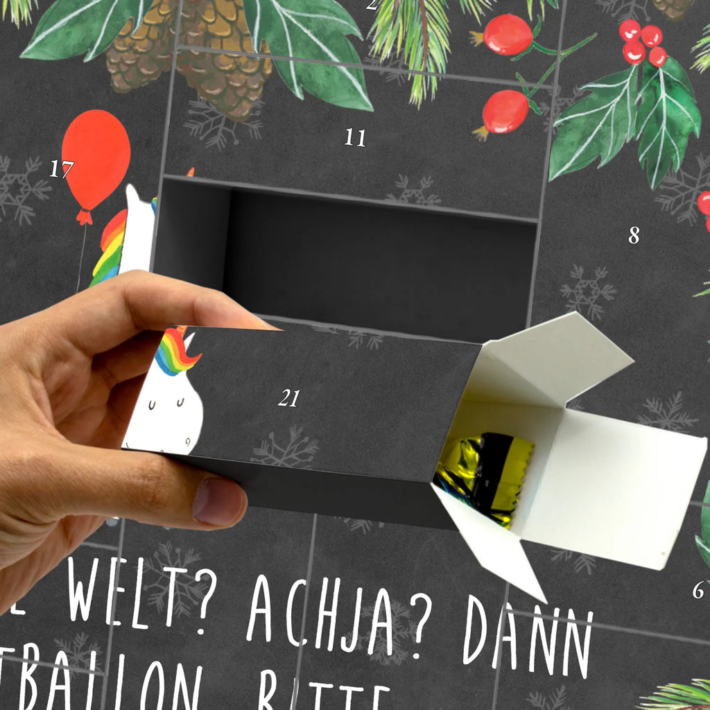 Fillable advent calendar unicorn balloon money, girlfriend, lifelong, joy, fun, saying, balloon, gift