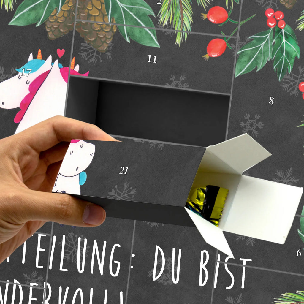 Fillable advent calendar unicorn communication gift, Thank you, present, witty, marriage, valentine's day, saying