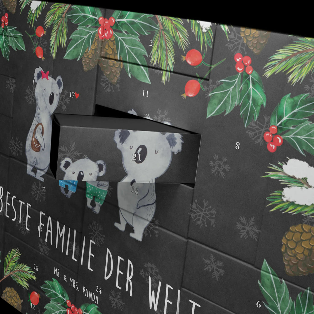 Fillable advent calendar Koala family with two kids Father's Day, Mother's Day, best family, koala bear, family time, favourite family, family life, koala family