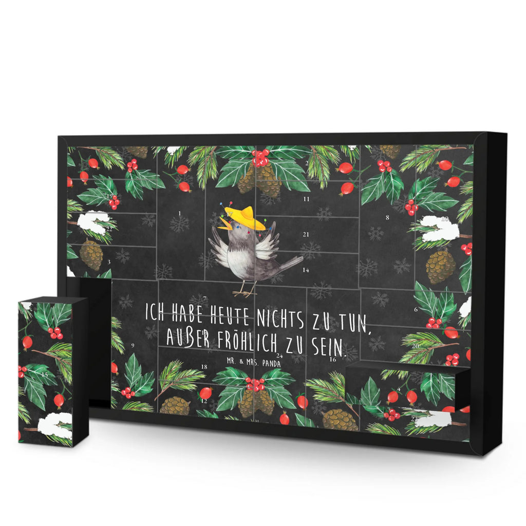 Fillable advent calendar Crow sombrero card, gift ideas, gifts, animal lover, special gifts, cute animal motives, hand drawn, small animals, good mood, cute, funny sayings, Bird, Be happy, Saying positive, Happiness Saying, Raven, Birds, Magpie