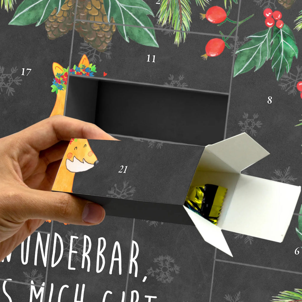 Fillable advent calendar Fox Flower animal lover, clever as a fox, foxes, forest wildlife, flower, flowers, flower girl, girlfriends, fox girl, joy, self-love, proof of love, me, girlfriend