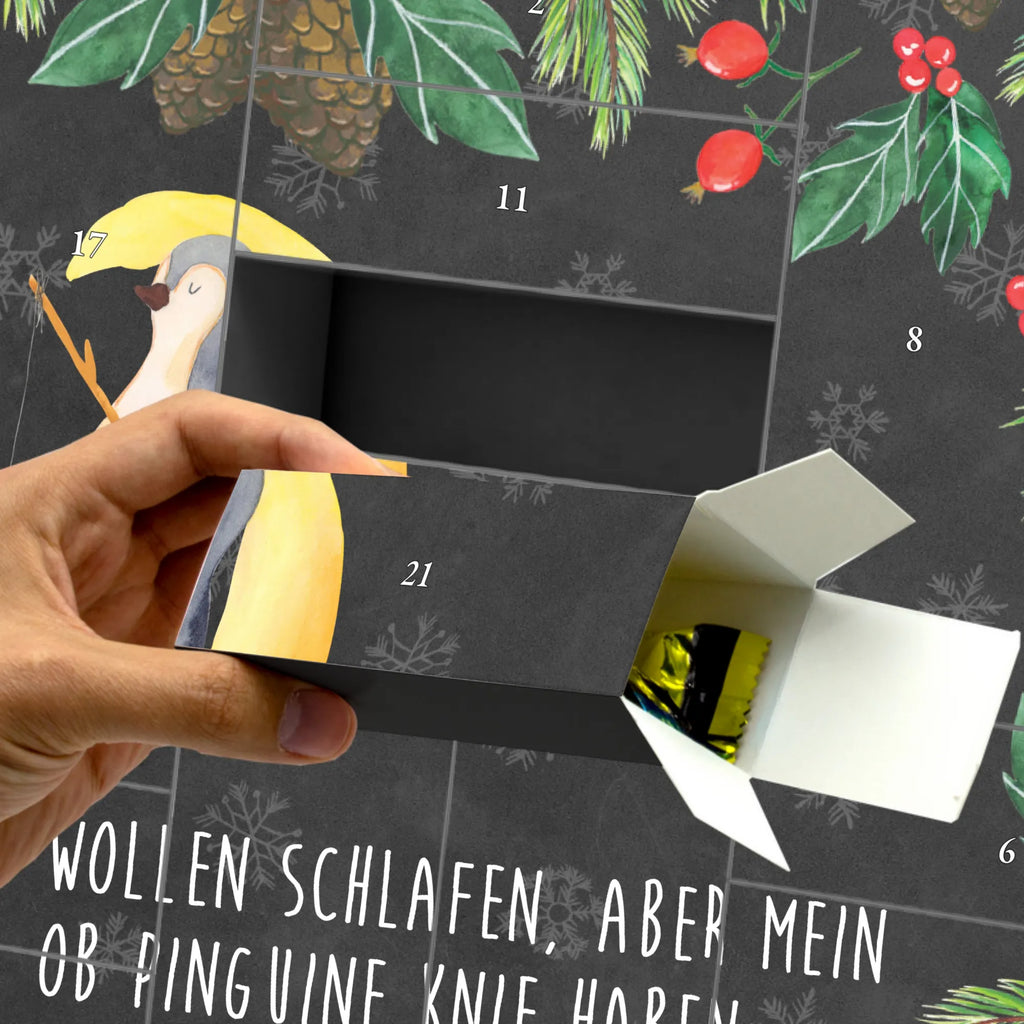 Fillable advent calendar Penguin moon Penguins, North Pole, falling asleep, sleep, insomnia, penguins, saying, guest room, bedroom, night's rest