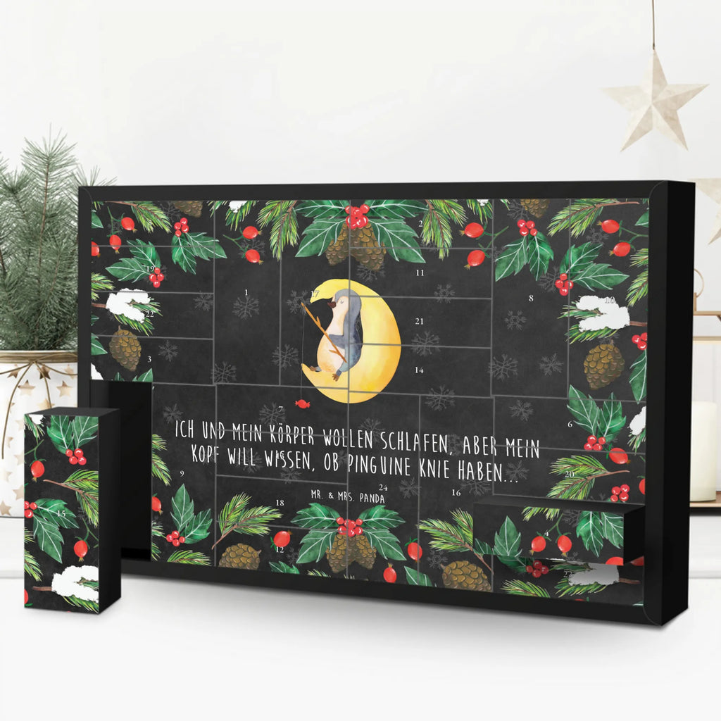 Fillable advent calendar Penguin moon Penguins, North Pole, falling asleep, sleep, insomnia, penguins, saying, guest room, bedroom, night's rest