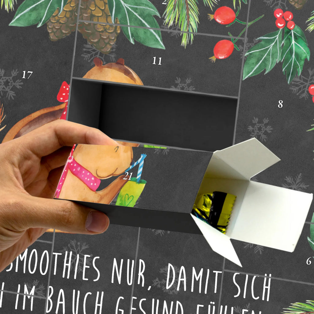 Fillable advent calendar Squirrel smoothies card, gift ideas, gifts, animal lover, special gifts, cute animal motives, hand drawn, small animals, good mood, cute, funny sayings, diet, chipmunks, weight loss, squirrels