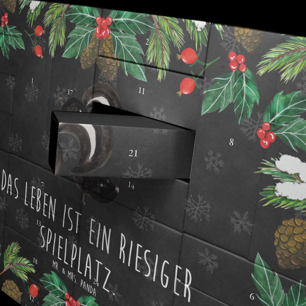 Fillable advent calendar skunk handstand playful, wild animal, predator, playground, child, stink