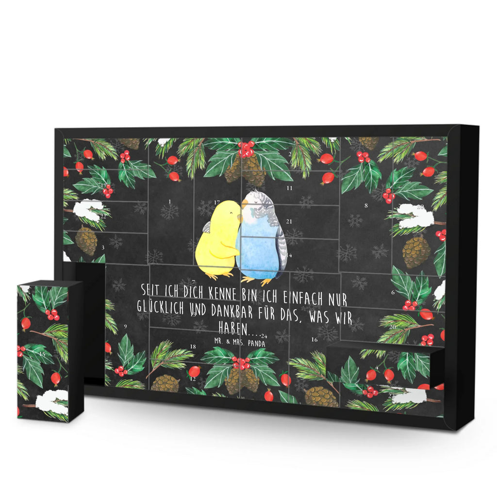 Fillable advent calendar Parakeets in love Loving, Two, gift for him, gift for her, Love gift, Together, anniversary gift, Proposal of marriage, Marriage, trust, birds, closeness, budgie, cuddling