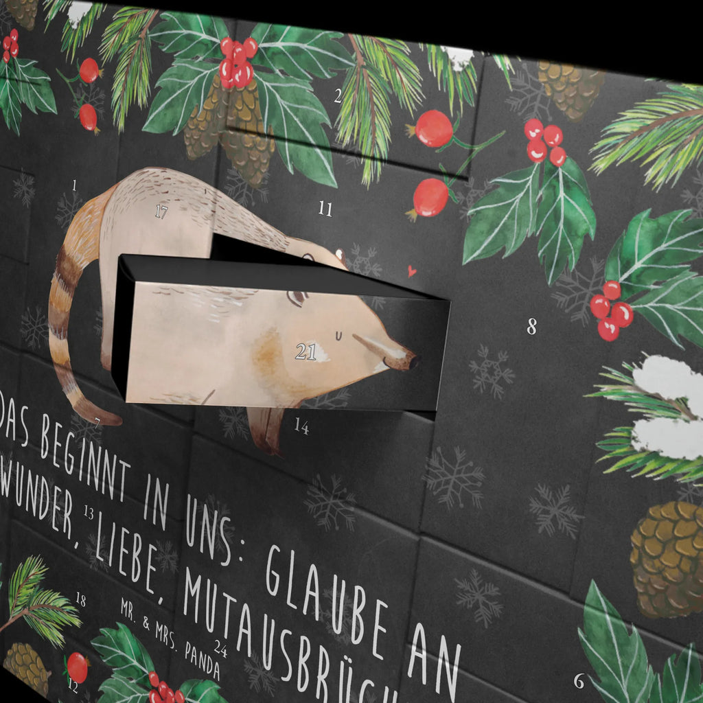 Fillable advent calendar Coati card, gift ideas, gifts, animal lover, special gifts, cute animal motives, hand drawn, small animals, good mood, cute, funny sayings, trunk bear, Nose bear