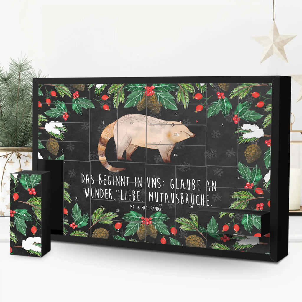 Fillable advent calendar Coati card, gift ideas, gifts, animal lover, special gifts, cute animal motives, hand drawn, small animals, good mood, cute, funny sayings, trunk bear, Nose bear