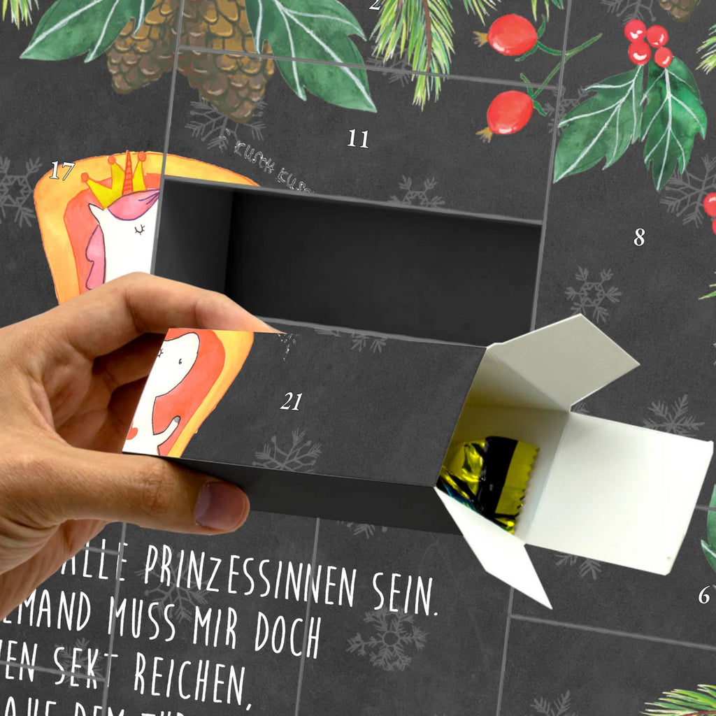 Fillable advent calendar unicorn king President, friend gift, Present friend, Prosecco, King, Ruler, Emperor, Crown, Princess, Chancellor