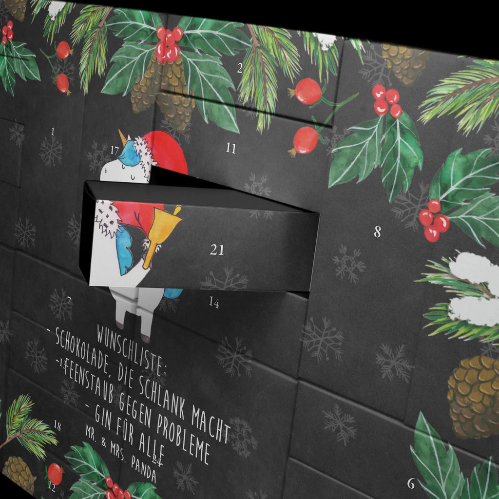 Fillable advent calendar unicorn Santa Claus christmas present, wish list, santa, santa claus, chocolate, gift, fairy dust