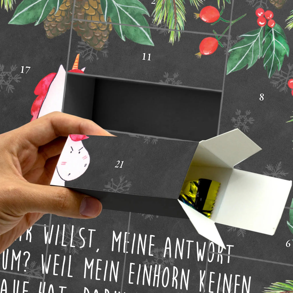 Fillable advent calendar unicorn Fury colleg gift, work, announcement, reality, listless, stupid questions, office gift, angry