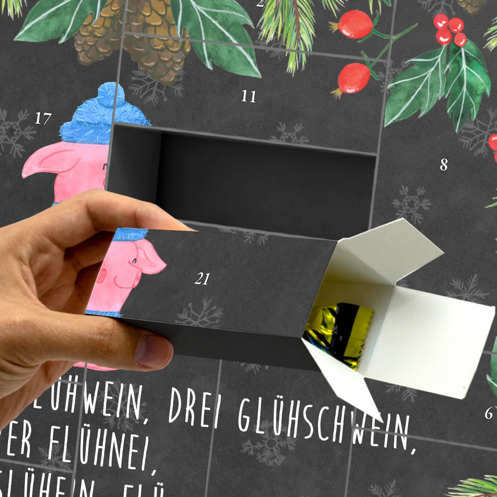 Fillable advent calendar piggy Mulled wine snow, Christmas time, Christmas market, mulled wine, saying, drunk