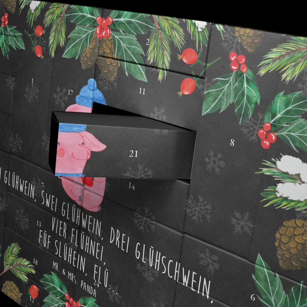 Fillable advent calendar piggy Mulled wine snow, Christmas time, Christmas market, mulled wine, saying, drunk