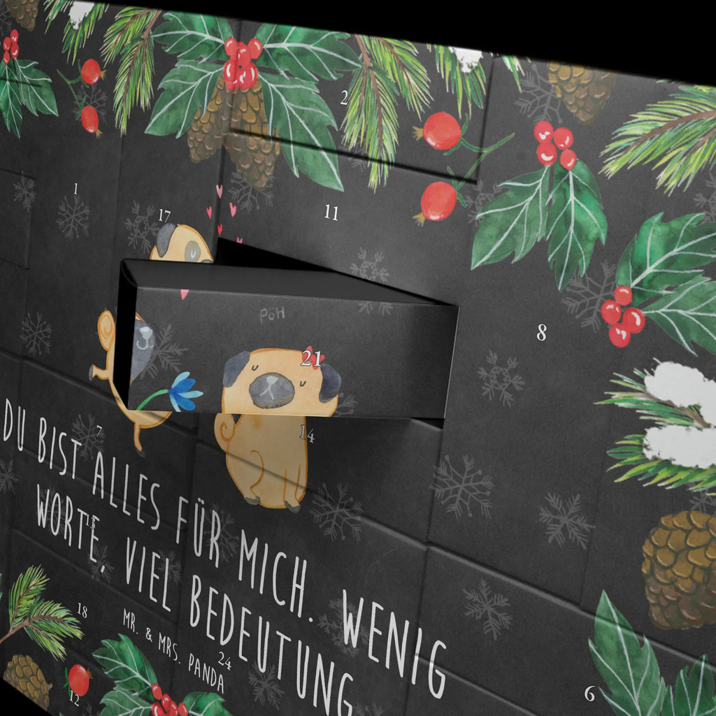 Fillable advent calendar pug In love dog breed, hound, bag with dog print, mutt, what do you give a dog lover, dog mama, Christmas gifts for dogs, dog decorative items, funny gifts for dog owners, dog sayings, love dogs, woof, love for dogs, gifts for dogs, gift friend, in love, love saying. Engaged, dog love, Pug, boob