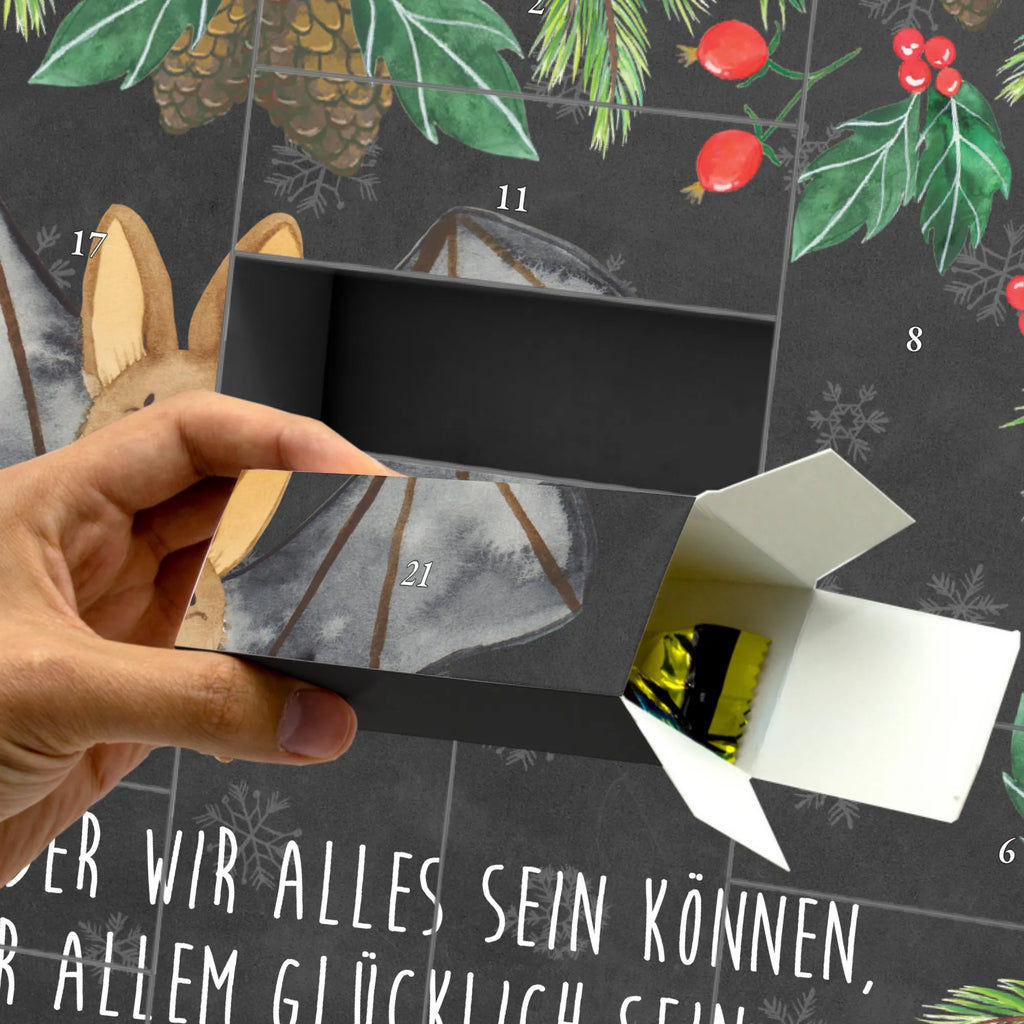 Fillable advent calendar bat wing card, gift ideas, gifts, animal lover, special gifts, cute animal motives, hand drawn, small animals, good mood, cute, funny sayings