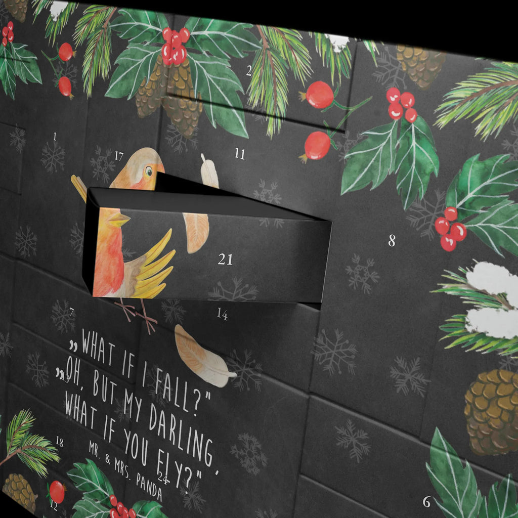 Fillable advent calendar robin feathers card, gift ideas, gifts, animal lover, special gifts, cute animal motives, hand drawn, small animals, good mood, cute, funny sayings, flying, robin, motivation pictures, slogan motivation, motivation slogans, bird, slogan courage