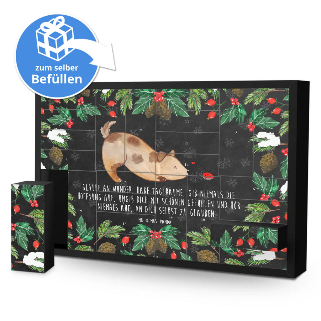 Fillable advent calendar Dog ladybug dog breed, hound, bag with dog print, mutt, what do you give a dog lover, dog mama, Christmas gifts for dogs, dog decorative items, funny gifts for dog owners, dog sayings, love dogs, woof, love for dogs, gifts for dogs, Dogs, Mongrel, Mongrel dog, Sayings, Ladybird, Dog slogan