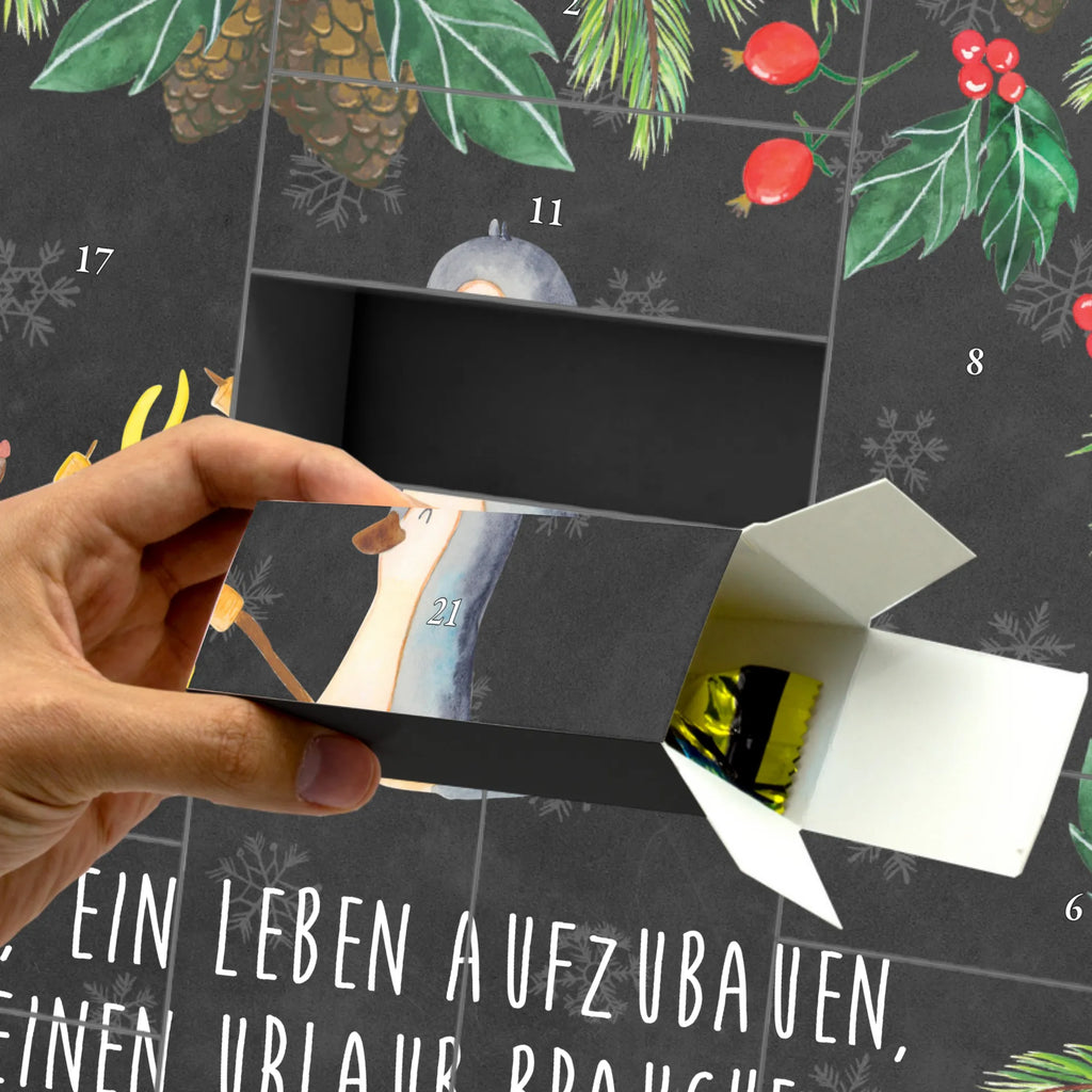 Fillable advent calendar Penguin campfire Penguins, North Pole, work, everyday office life, new start, penguins, life motto, life motivation, fire, mouse, campfire