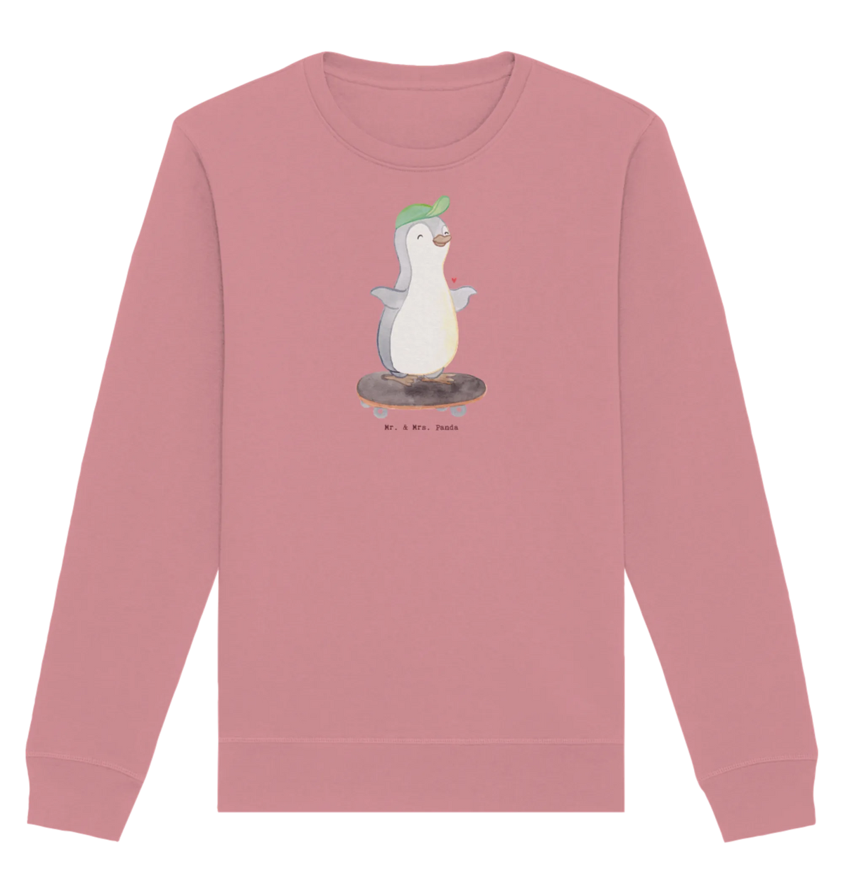 Organic Pullover penguin skateboarding Gift, giving, thank you, award, profit, athlete, skate rink, skating, Skateboarding