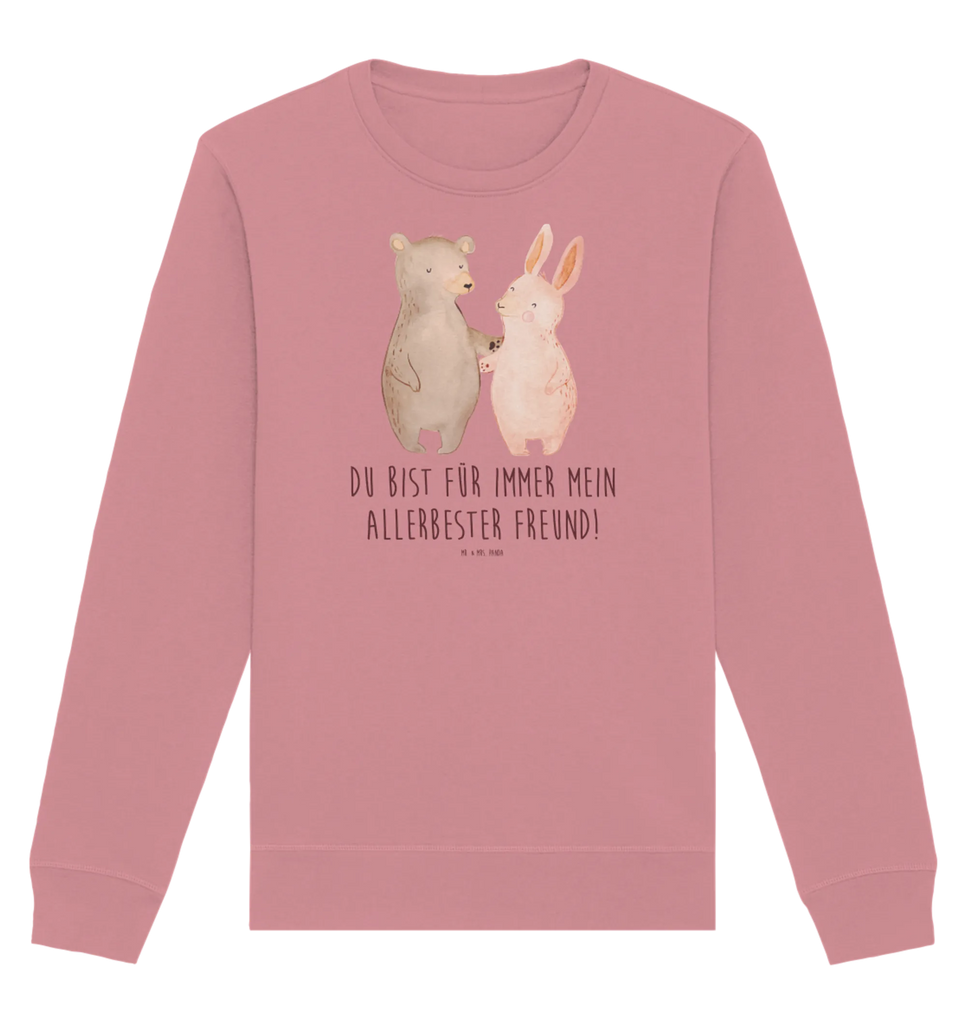 Organic Pullover Bär und Hase Umarmen Pullover, Pullover Männer, Pullover Frauen, Sweatshirt, Sweatshirt Männer, Sweatshirt Frauen, Unisex, Liebe, Partner, Freund, Freundin, Ehemann, Ehefrau, Heiraten, Verlobung, Heiratsantrag, Liebesgeschenk, Jahrestag, Hocheitstag, Freunde, bester Freund, Hase, Bär, Bärchen, best friends
