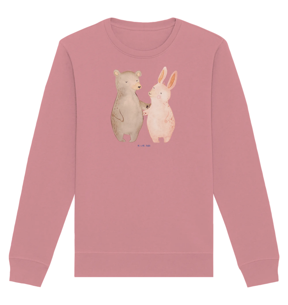 Organic Pullover Bär und Hase Umarmen Pullover, Pullover Männer, Pullover Frauen, Sweatshirt, Sweatshirt Männer, Sweatshirt Frauen, Unisex, Liebe, Partner, Freund, Freundin, Ehemann, Ehefrau, Heiraten, Verlobung, Heiratsantrag, Liebesgeschenk, Jahrestag, Hocheitstag, Freunde, bester Freund, Hase, Bär, Bärchen, best friends