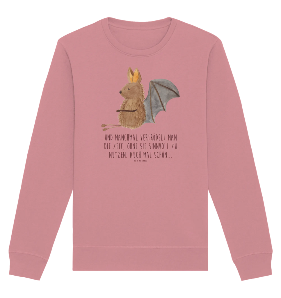 Organic Pullover bat Sit small animals, cute, funny, cute animal motives, hand drawn, small world, funny sayings, good mood, happy, gifts, gift ideas, special gifts, animal lover, card, bat, relax, bats, motivation