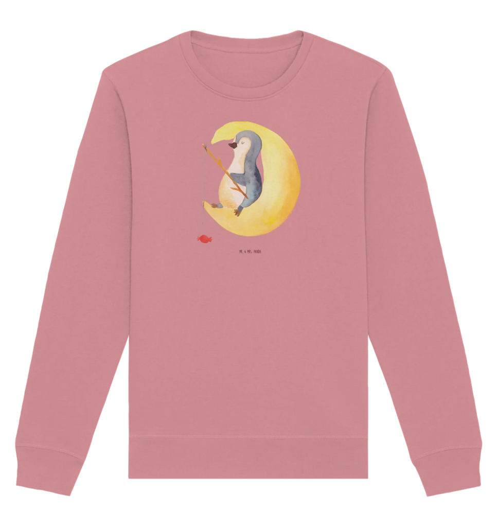 Organiczny Sweter pingwin księżyc Pullover, Pullover Männer, Pullover Frauen, Sweatshirt, Sweatshirt Männer, Sweatshirt Frauen, Unisex, Pinguin, Pinguine, Spruch, schlafen, Nachtruhe, Einschlafen, Schlafzimmer, Schlafstörungen, Gästezimmer