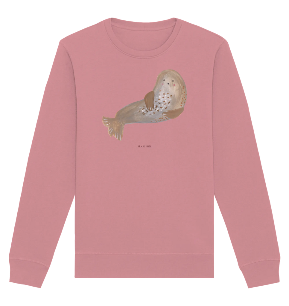 Organiczny Sweter foka śmiech Pullover, Pullover Männer, Pullover Frauen, Sweatshirt, Sweatshirt Männer, Sweatshirt Frauen, Unisex, Tiermotive, Gute Laune, lustige Sprüche, Tiere, Robbe, Robben, Seehund, Strand, Meerestier, Ostsee, Nordsee