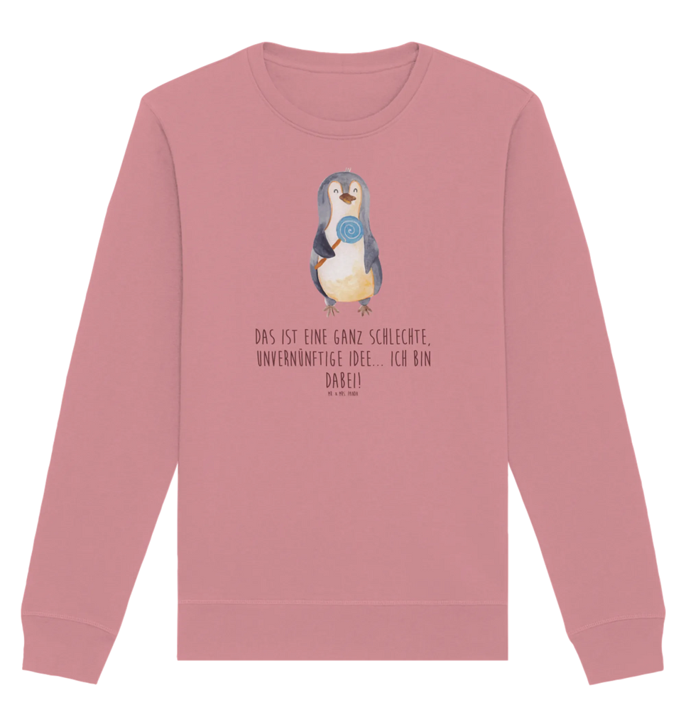 Organic Pullover Penguin lollipop Pullover, Pullover Männer, Pullover Frauen, Sweatshirt, Sweatshirt Männer, Sweatshirt Frauen, Unisex, Pinguin, Pinguine, Lolli, Süßigkeiten, Blödsinn, Spruch, Rebell, Gauner, Ganove, Rabauke
