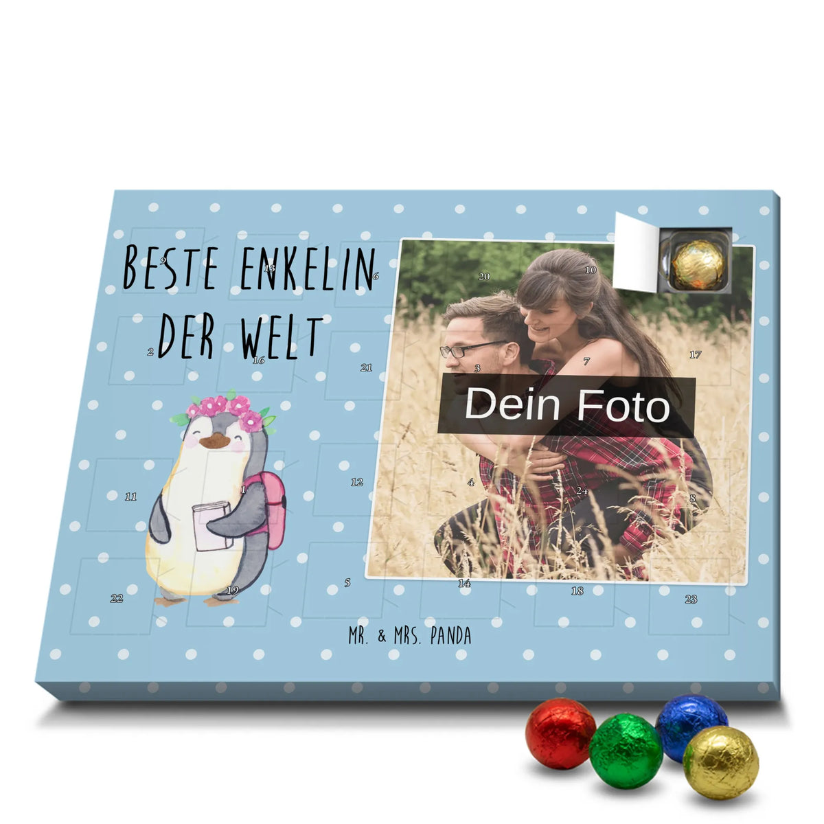 Personalisierter Schoko Foto Adventskalender Pinguin Beste Enkelin der Welt Schoko Foto Adventskalender, Foto Adventskalender, Fotokalender Advent, Foto Schokoladen Adventskalender, Personalisierter Schoko Foto Adventskalender, Geschenkidee, für, Schenken, Geschenktipp, Bedanken, Freude machen, Geschenk, Geburtstag, Mitbringsel, Danke, Geburtstagsgeschenk, Dankeschön, Enkelin, Großtochter, Oma, Kind von Sohn, Taufe, Enkeltochter, Kind von Tochter, Opa, Enkelkind