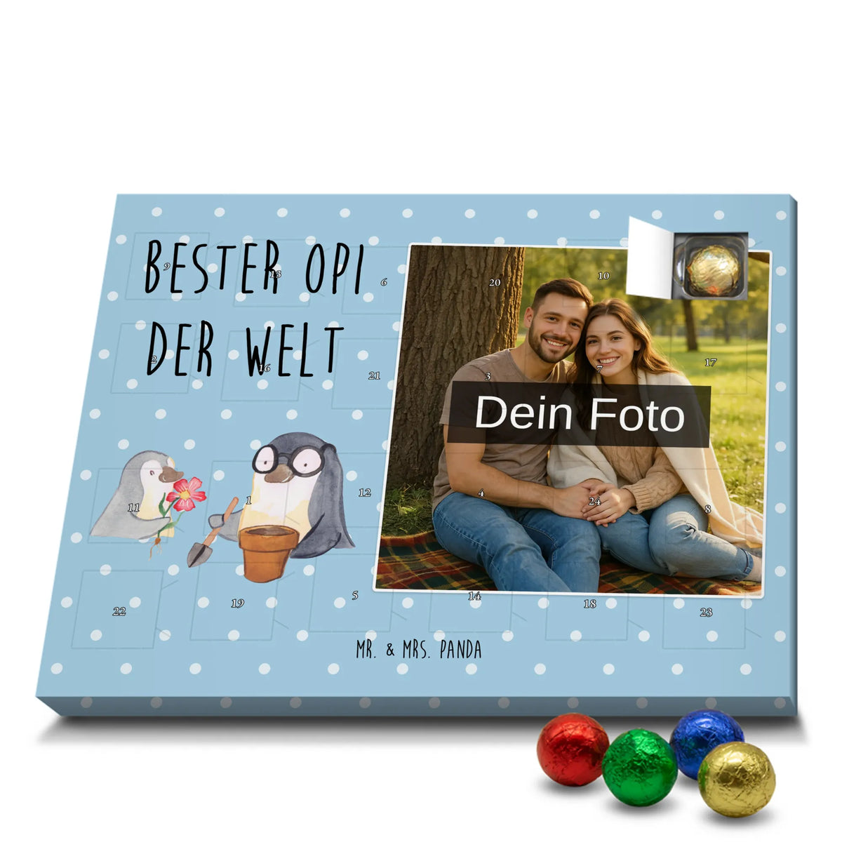 Personalisierter Schoko Foto Adventskalender Pinguin Bester Opi der Welt Foto Schokoladen Adventskalender, Personalisierter Schoko Foto Adventskalender, Foto Adventskalender, Schoko Foto Adventskalender, Fotokalender Advent, Geschenkidee, für, Schenken, Geschenktipp, Bedanken, Freude machen, Geschenk, Geburtstag, Mitbringsel, Danke, Geburtstagsgeschenk, Dankeschön, Oppi, Großvater, Neffe, Nichte, Bester, Kleinigkeit, Opa, Opi. Großpapa, Oppa, Grossvater, Großeltern