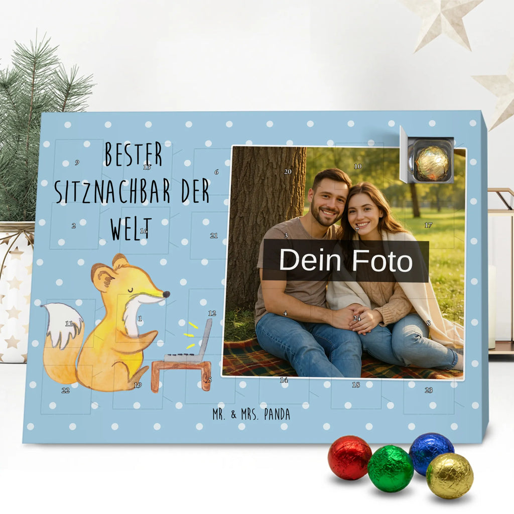 Personalisierter Schoko Foto Adventskalender Fuchs Bester Sitznachbar der Welt Personalisierter Schoko Foto Adventskalender, Geschenkidee, Geschenk, Schenken, Mitbringsel, Geburtstag, Geburtstagsgeschenk, für, Danke, Dankeschön, Bedanken, Freude machen, Geschenktipp, Nachbar, Schule, Stuhlnachbar, Mitstudent, Tischnachbar, Uni, Universität, Sitznachbar, Mitschüler, Kommilitone, Hochschule, Seminar