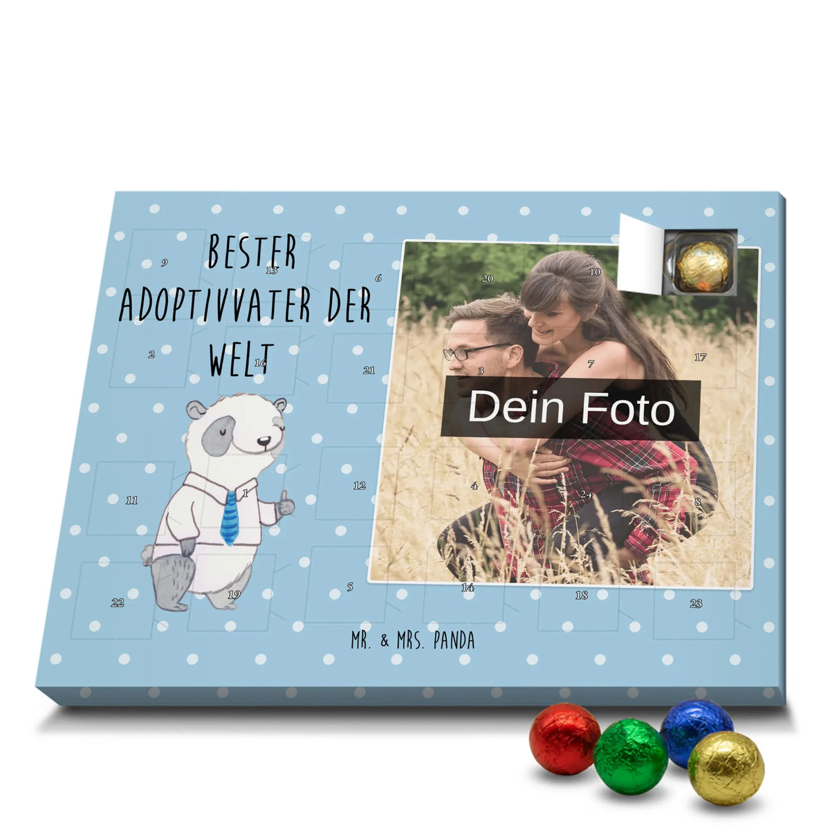  Panda Najlepszy ojciec adopcyjny na świecie Urodziny, Prezent, Dziękuję, Pomysł na prezent, dla, Wręczyć, Prezent urodzinowy, Podziękować, Upominek, Sprawić radość, Tip na prezent