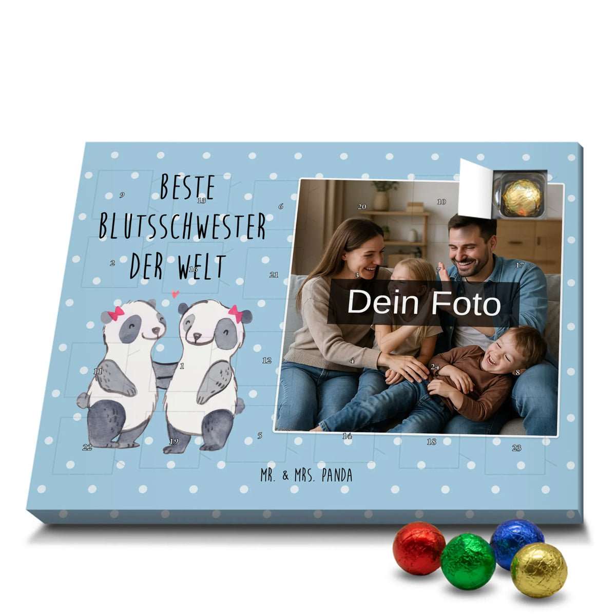  Panda Najlepsza siostra od krwi na świecie Urodziny, Prezent, Dziękuję, Pomysł na prezent, dla, Wręczyć, Prezent urodzinowy, Podziękować, Upominek, Sprawić radość, Tip na prezent