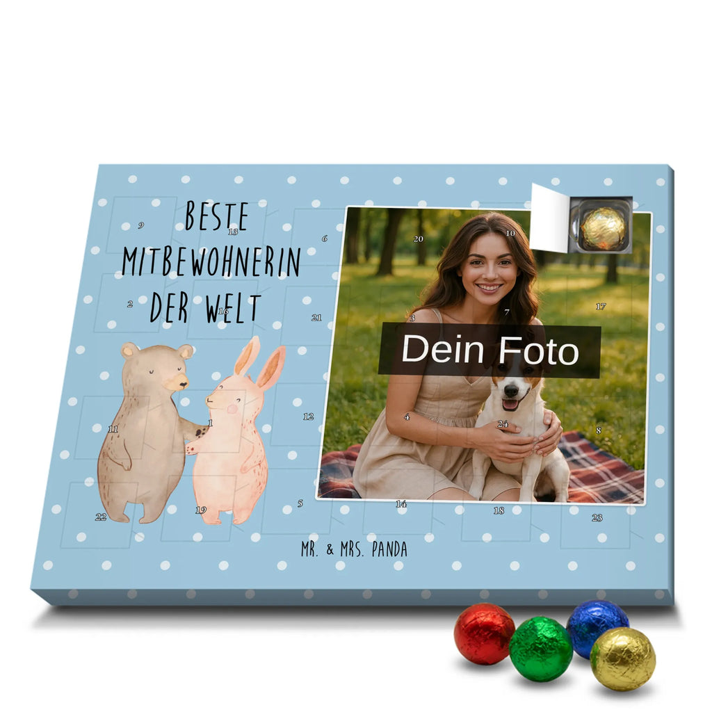 Personalisierter Schoko Foto Adventskalender Hase Beste Mitbewohnerin der Welt Personalisierter Schoko Foto Adventskalender, Geschenkidee, Geschenk, Schenken, Mitbringsel, Geburtstag, Geburtstagsgeschenk, für, Danke, Dankeschön, Bedanken, Freude machen, Geschenktipp, WG, Zimmergenossin, Wohngemeinschaft, Stubenkameradin, WG-Bewohnerin, Zimmernachbarin, Mitbewohnerin, Zimmerkollegin