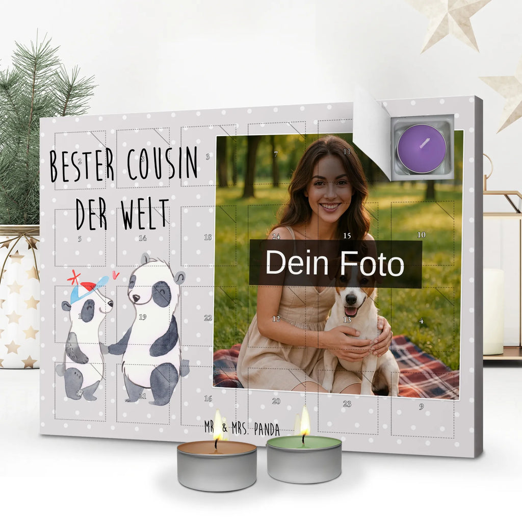Personalisierter Duftkerzen Foto Adventskalender Panda Bester Cousin der Welt Personalisierter Duftkerzen Foto Adventskalender, Geschenkidee, Geschenk, Schenken, Mitbringsel, Geburtstag, Geburtstagsgeschenk, für, Danke, Dankeschön, Bedanken, Freude machen, Geschenktipp, Sohn von Tante, Cousin, Verwandtschaft, Familie, Sohn von Onkel, Vetter, Cousine, Kousin