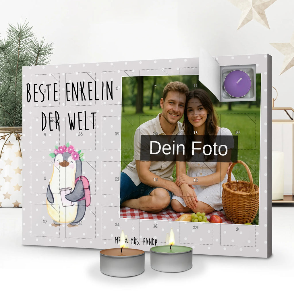 Personalisierter Duftkerzen Foto Adventskalender Pinguin Beste Enkelin der Welt Personalisierter Duftkerzen Foto Adventskalender, Geschenkidee, Geschenk, Schenken, Mitbringsel, Geburtstag, Geburtstagsgeschenk, für, Danke, Dankeschön, Bedanken, Freude machen, Geschenktipp, Taufe, Kind von Sohn, Großtochter, Kind von Tochter, Enkelin, Opa, Enkeltochter, Enkelkind, Oma