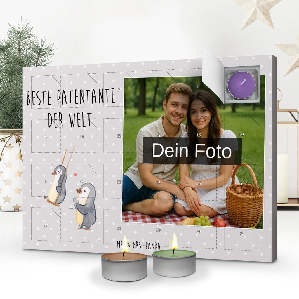 Personalisierter Duftkerzen Foto Adventskalender Pinguin Beste Patentante der Welt Personalisierter Duftkerzen Foto Adventskalender, Geschenkidee, Geschenk, Schenken, Mitbringsel, Geburtstag, Geburtstagsgeschenk, für, Danke, Dankeschön, Bedanken, Freude machen, Geschenktipp, Nichte, Neffe, Lieblingstante, Paten Tante, Taufe, Taufpartner, Patentante, Kleinigkeit, Familie