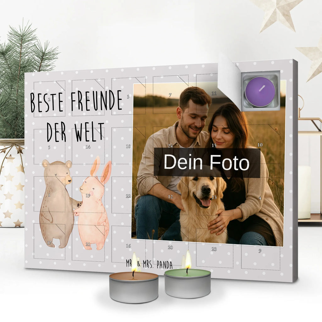 Personalisierter Duftkerzen Foto Adventskalender Hase Beste Freunde der Welt Personalisierter Duftkerzen Foto Adventskalender, Geschenkidee, Geschenk, Schenken, Mitbringsel, Geburtstag, Geburtstagsgeschenk, für, Danke, Dankeschön, Bedanken, Freude machen, Geschenktipp, Bff, Freundschaft, Best Friends, Bae, Freund, Kumpel, Freundin, Clique, Freunde