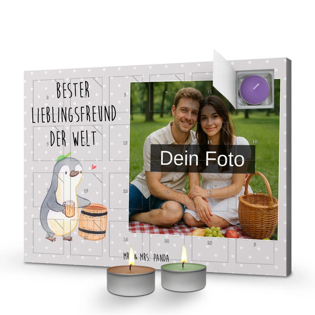  pingwin Najlepszy ulubiony przyjaciel na świecie Personalisierter Duftkerzen Foto Adventskalender, Mitbringsel, Danke, Bedanken, Geschenktipp, Freude machen, Schenken, für, Geschenk, Geschenkidee, Geburtstag, Geburtstagsgeschenk, Dankeschön, Liebling, Partner, Love, Lieblings Mensch, Bae, Lieblingsmensch, Herz, Lieblingsfreund, Liebe, Bester Freund, Freund