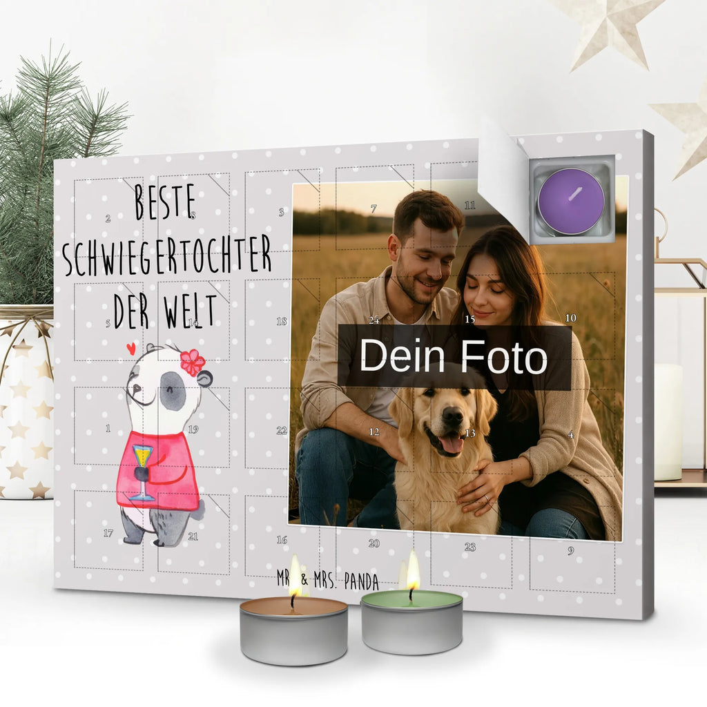 Personalisierter Duftkerzen Foto Adventskalender Panda Beste Schwiegertochter der Welt Personalisierter Duftkerzen Foto Adventskalender, Geschenkidee, Geschenk, Schenken, Mitbringsel, Geburtstag, Geburtstagsgeschenk, für, Danke, Dankeschön, Bedanken, Freude machen, Geschenktipp, Ehefrau Des Sohns, Frau, Schwiegertochter, Tochter, Hochzeit, Angeheiratet