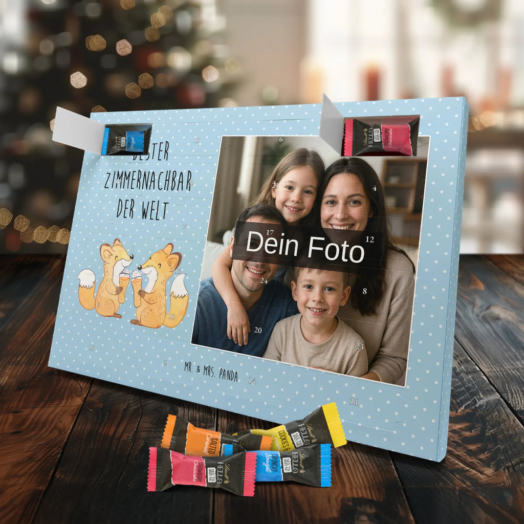 Personalisierter Schoko Foto Adventskalender Fuchs Bester Zimmernachbar der Welt Personalisierter Schoko Foto Adventskalender, Geschenkidee, Geschenk, Schenken, Mitbringsel, Geburtstag, Geburtstagsgeschenk, für, Danke, Dankeschön, Bedanken, Freude machen, Geschenktipp, Krankenhaus, Nachbar, Studentenwohnheim, Wohnheim, Kollegin, Zimmernachbar, WG, Patient, Zimmer, Zimmernachbarn