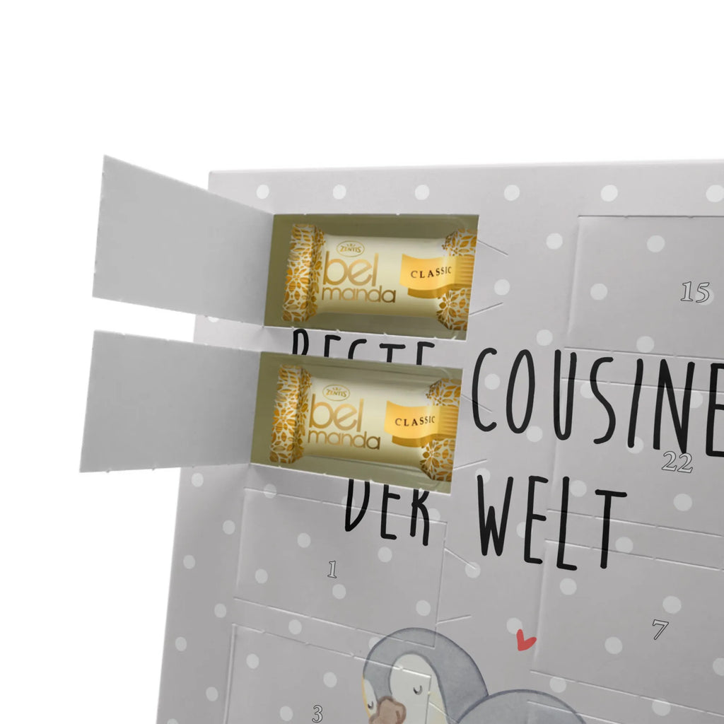 Personalisierter Marzipan Foto Adventskalender Pinguin Beste Cousine der Welt Personalisierter Marzipan Foto Adventskalender, für, Dankeschön, Geschenk, Schenken, Geburtstag, Geburtstagsgeschenk, Geschenkidee, Danke, Bedanken, Mitbringsel, Freude machen, Geschenktipp, Tochter von Tante, Verwandtschaft, Cousine, Familie, Cousinchen, Tochter von Onkel, Cousin, Kusine, Kousine