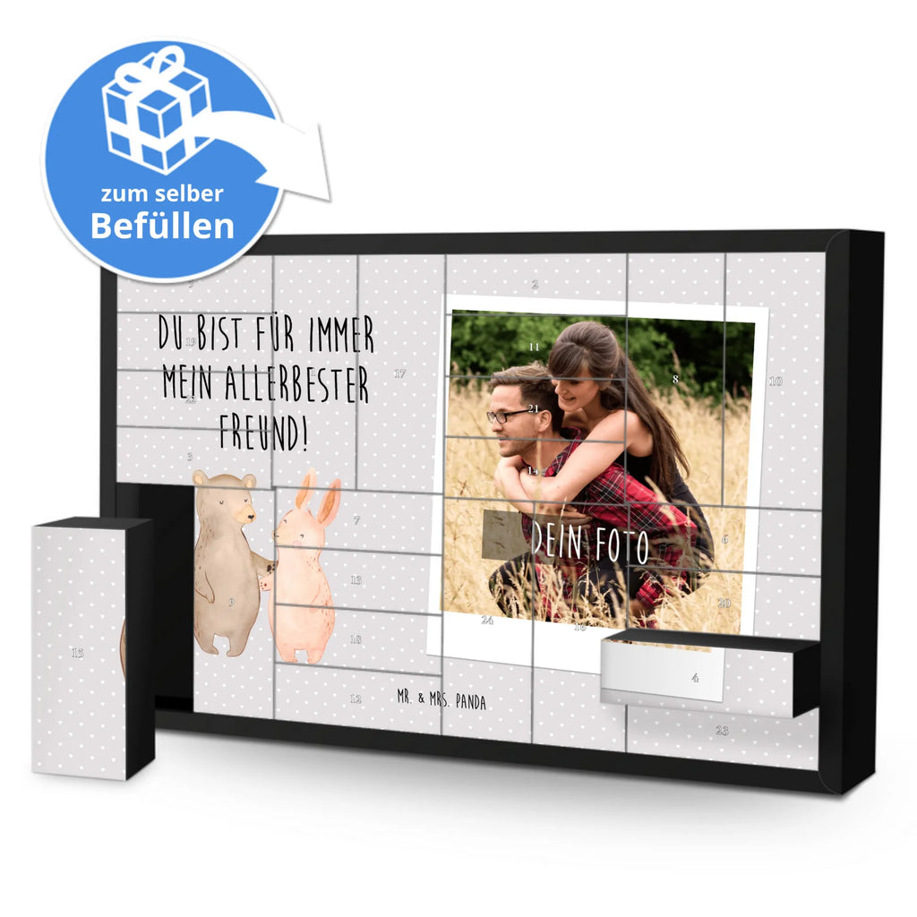 Personalisierter Befüllbarer Foto Adventskalender Bär und Hase Umarmen Adventskalender mit Eigenem Bild, Weihnachtskalender mit Foto, Personalisierter Befüllbarer Foto Adventskalender, Foto Adventskalender, Adventskalender Eigenes Foto, Personalisierter Adventskalender, Adventskalender mit Foto, Freundin, Freund, Liebe, Liebesgeschenk, Jahrestag, Verlobung, Partner, Ehemann, Ehefrau, Heiraten, Heiratsantrag, Hocheitstag, Bester Freund, Bärchen, Hase, Freunde, Bär, Best Friends