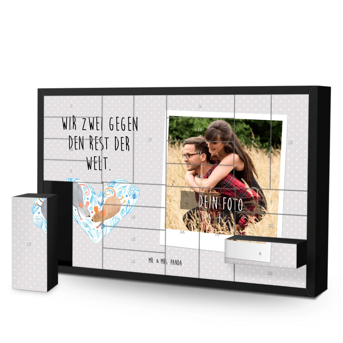  Myszy serce Adventskalender mit Foto, Personalisierter Adventskalender, Adventskalender mit Eigenem Bild, Personalisierter Befüllbarer Foto Adventskalender, Foto Adventskalender, Adventskalender Eigenes Foto, Weihnachtskalender mit Foto, Freundin, Freund, Liebe, Liebesgeschenk, Jahrestag, Verlobung, Partner, Ehemann, Ehefrau, Heiraten, Heiratsantrag, Hocheitstag, Hochzeit, Liebesbotschaft, Mäuse, Love, Liebesbeweis, Maus, Geschenk für Zwei, Lieblingsmensch, Gemeinsamkeit
