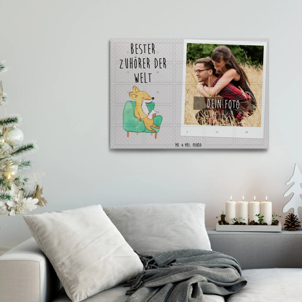 Personalisierter Tee Foto Adventskalender Fuchs Bester Zuhörer der Welt Personalisierter Tee Foto Adventskalender, Geschenkidee, Geschenk, Schenken, Mitbringsel, Geburtstag, Geburtstagsgeschenk, für, Danke, Dankeschön, Bedanken, Freude machen, Geschenktipp, Hilfe, Freundin, Freund, Hilfsbereit, Offenes Ohr, Zuhörer