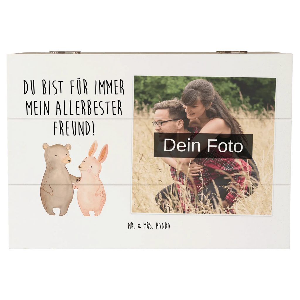 Personalisierte Foto Holzkiste Bär und Hase Umarmen Personalisierte Foto Holzkiste, Liebe, Partner, Freund, Freundin, Ehemann, Ehefrau, Heiraten, Verlobung, Heiratsantrag, Liebesgeschenk, Jahrestag, Hocheitstag, Freunde, Bärchen, bester Freund, Bär, Hase, best friends