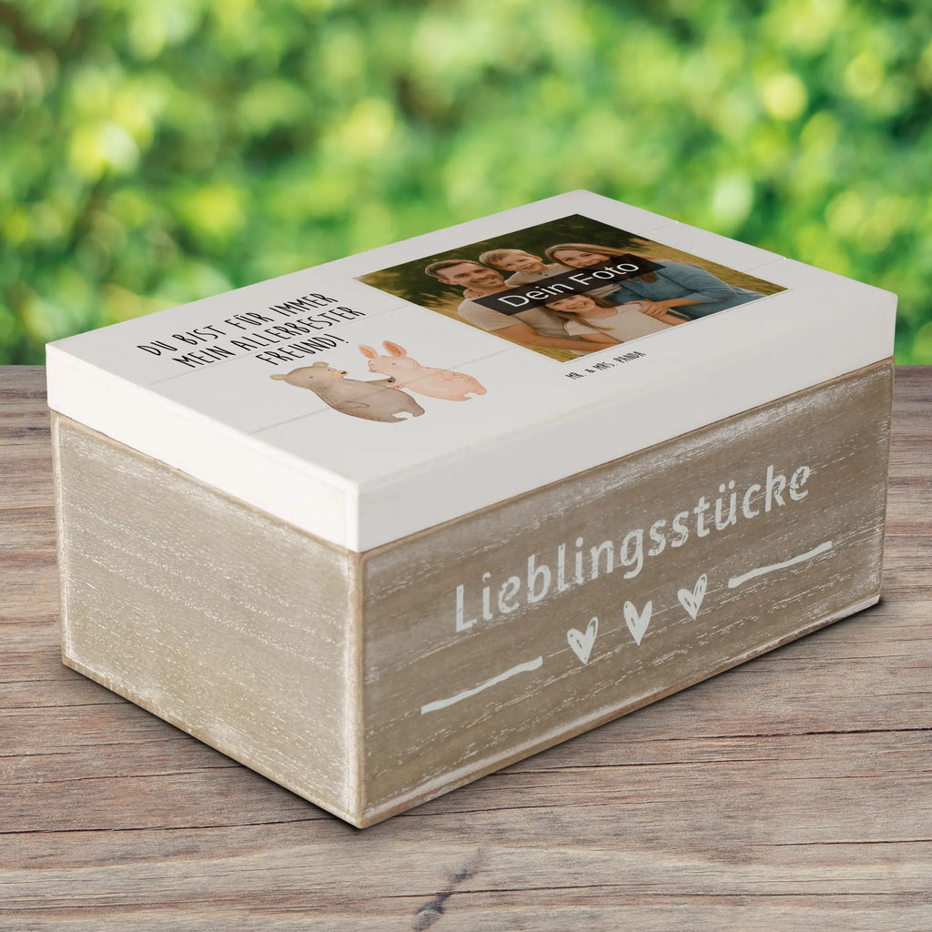 Personalisierte Foto Holzkiste Bär und Hase Umarmen Personalisierte Foto Holzkiste, Liebe, Partner, Freund, Freundin, Ehemann, Ehefrau, Heiraten, Verlobung, Heiratsantrag, Liebesgeschenk, Jahrestag, Hocheitstag, Freunde, Bärchen, bester Freund, Bär, Hase, best friends